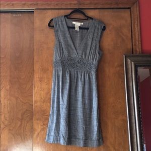 Summer light cotton v neck dress